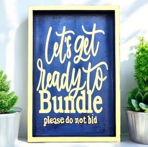 Handpainted Share Show Host Bundle Blue and Yellow Decorative Sign